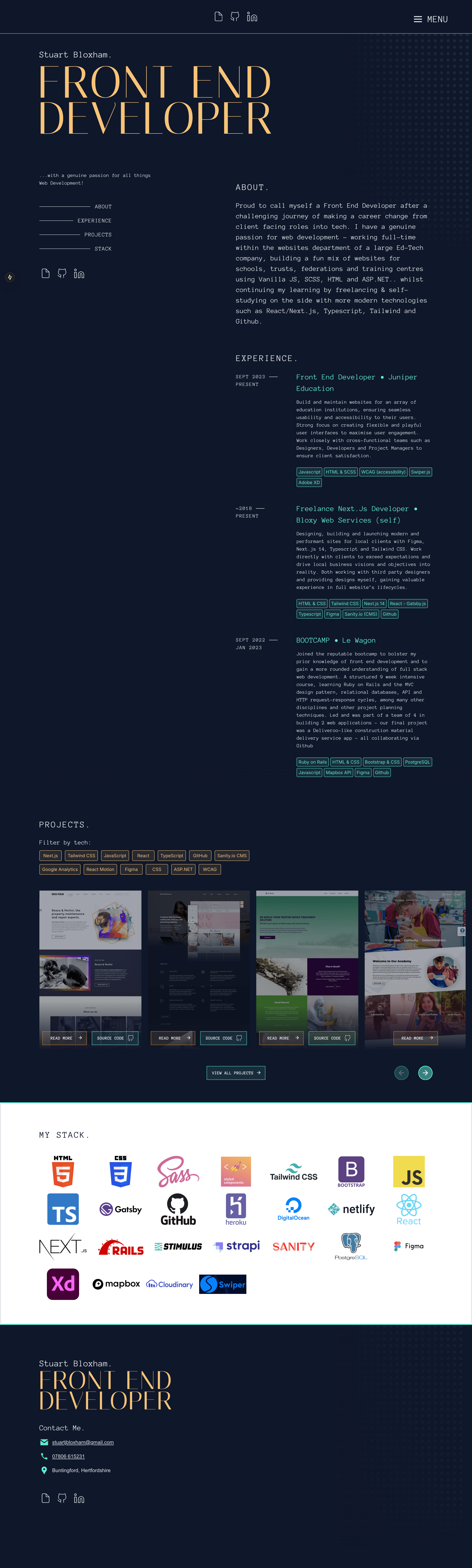 Screenshot of My Portfolio Site's website