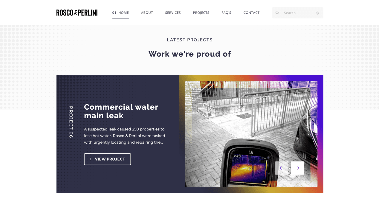 Screenshot of project swiper